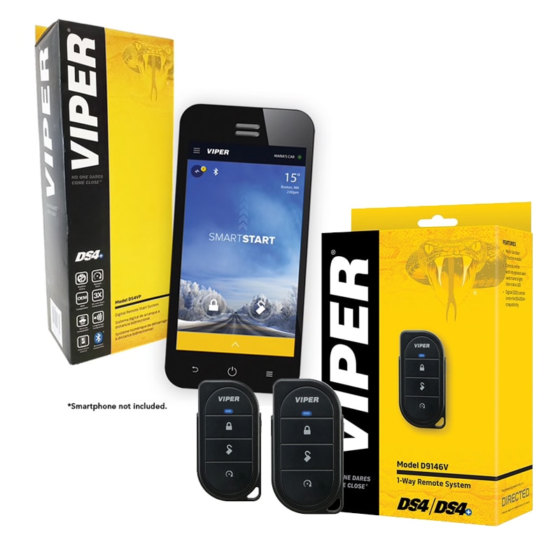 Viper DS4+ Remote Starter Bundle with 2 Four Button 1Way Remotes