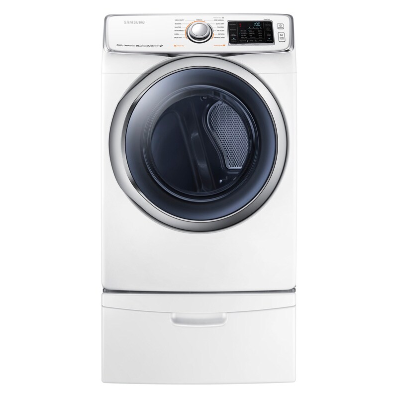 Samsung 7.5 Cu. Ft. Electric Dryer w/ Steam Cycles White PCRichard