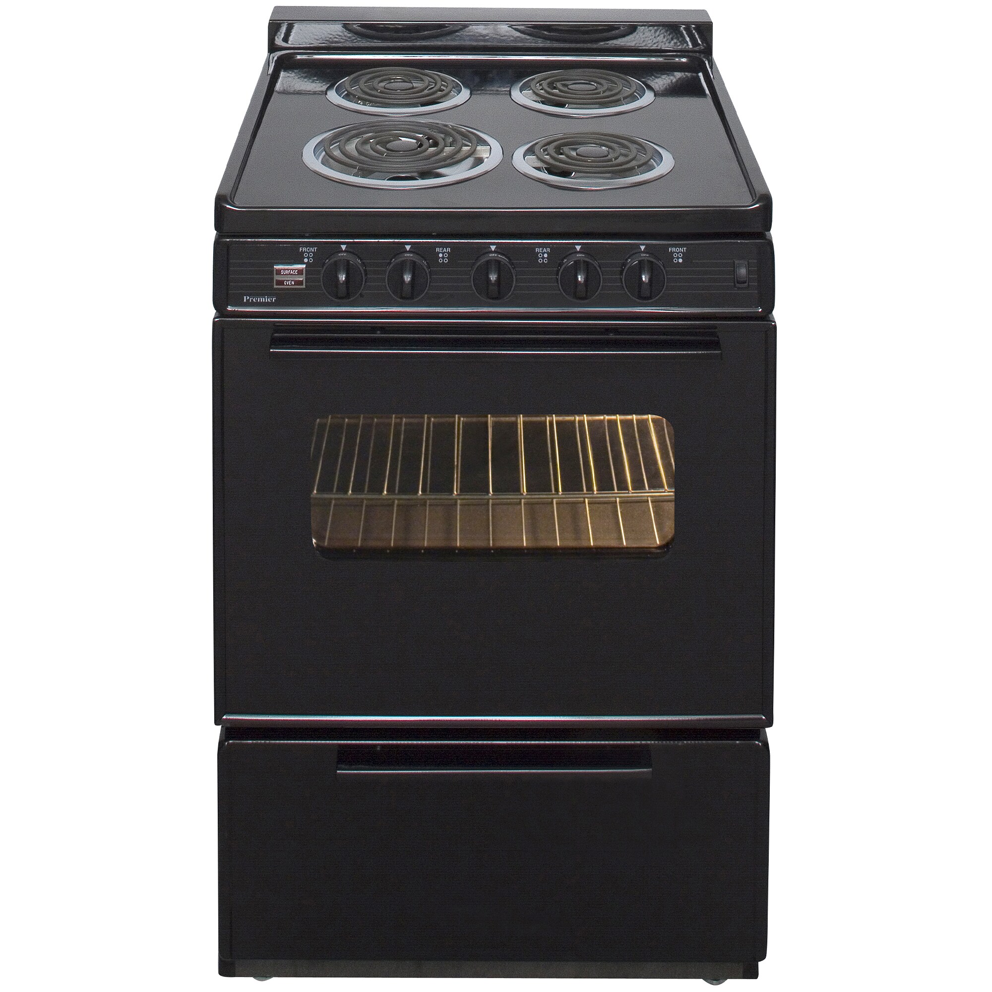 Premier 24" 4Burner Free Standing Electric Range Black PCRichard