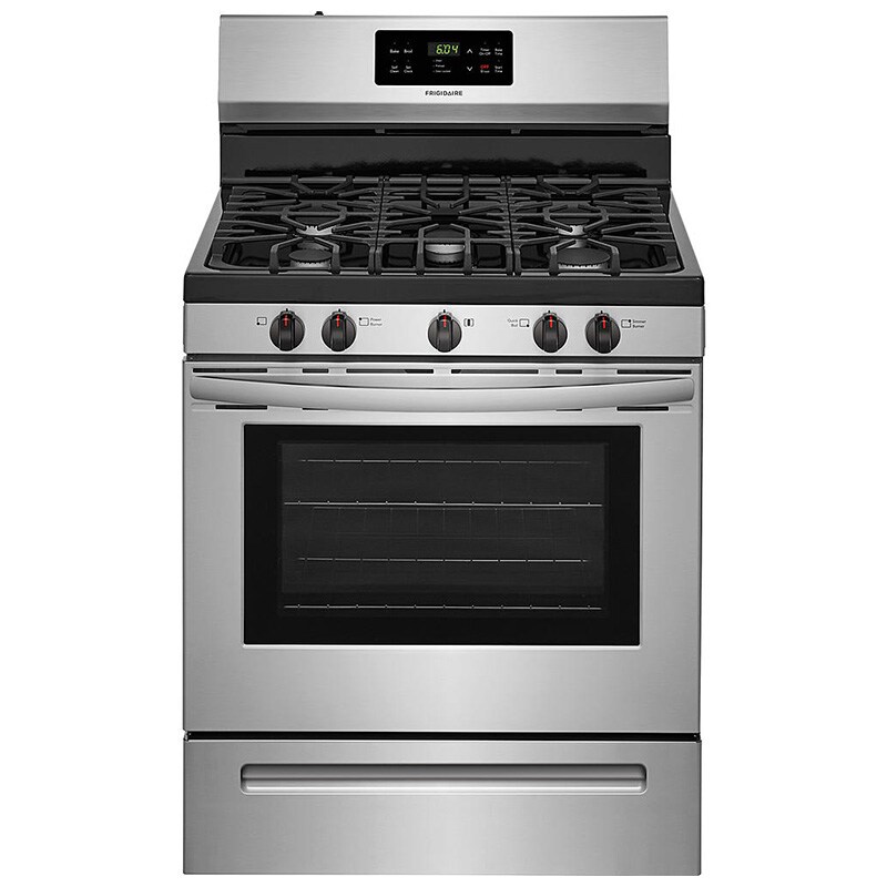 Frigidaire 30 5 Burner Free Standing Gas Range Stainless Steel
