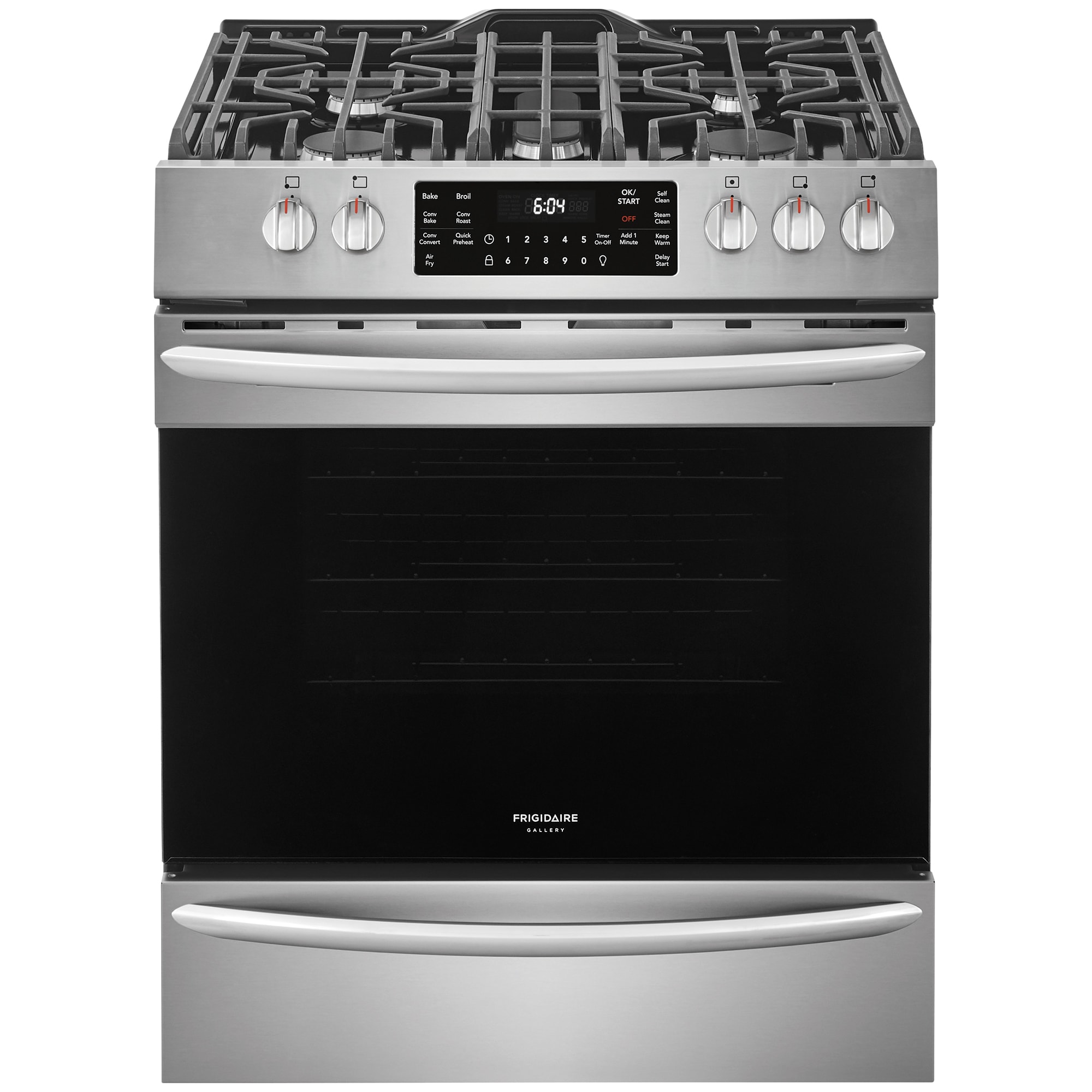 gas range with air fryer