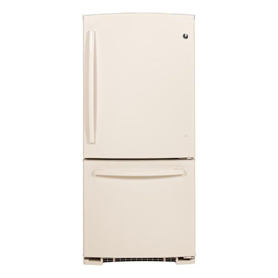 GE 20.3 Cu. Ft. Bottom Freezer Refrigerator Bisque on Bisque