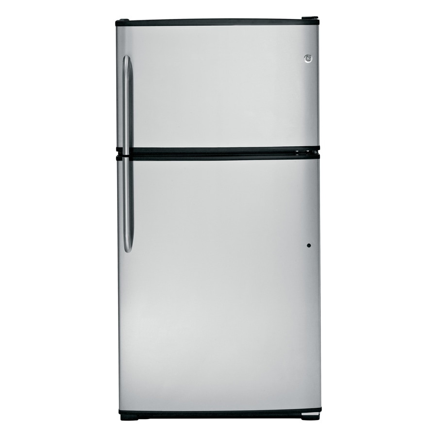 Stainless Steel Refrigerator With Black Sides