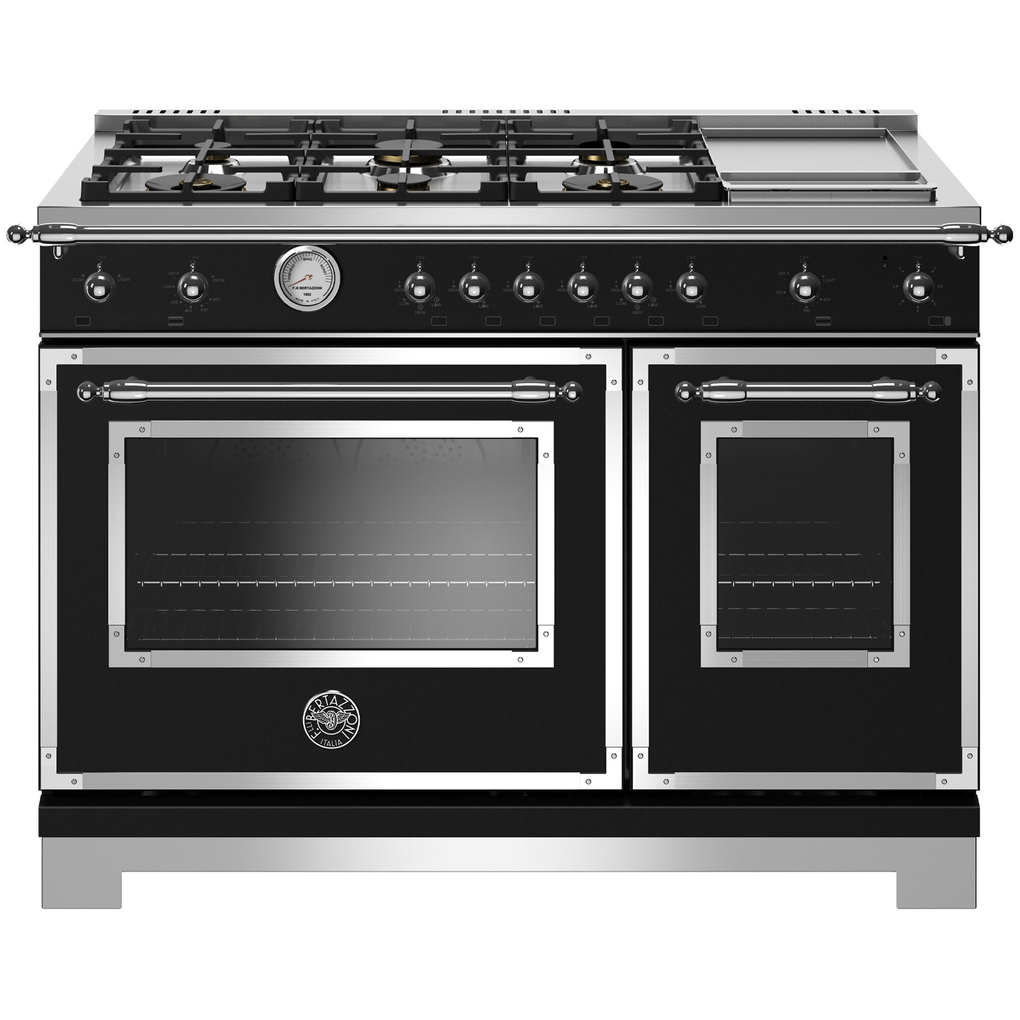Bertazzoni Heritage 48" Freestanding Gas Range with 6 Brass Burners