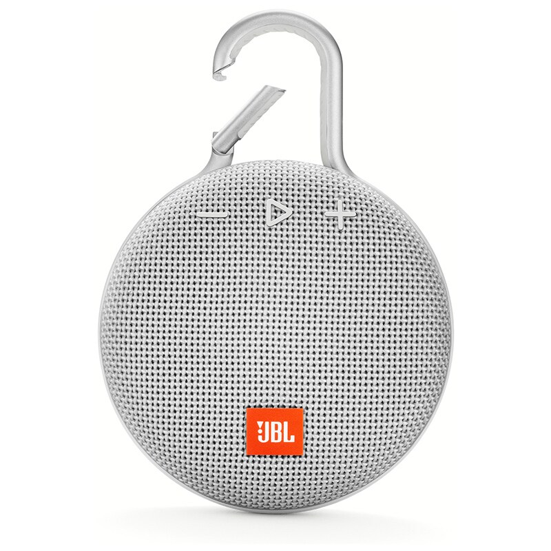 JBL Clip 3 Portable Bluetooth Wireless Waterproof Speaker White JBLCLIP3WHT