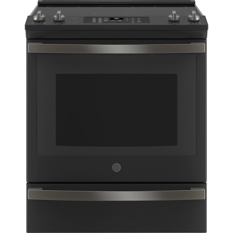GE 30" SlideIn Electric Range with 5 Smoothtop Burners, 5.3 Cu. Ft