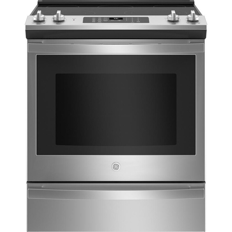 GE 30" SlideIn Electric Range with Air Fry Stainless Steel