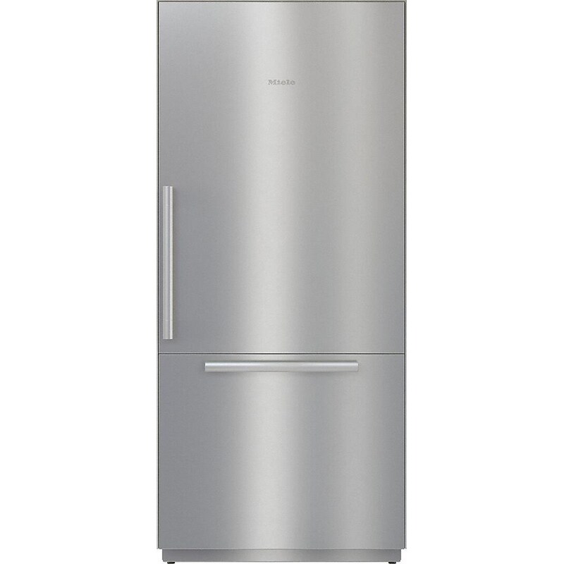 Miele 19.56 Cu. Ft. BuiltIn Smart Bottom Freezer Refrigerator Clean Steel