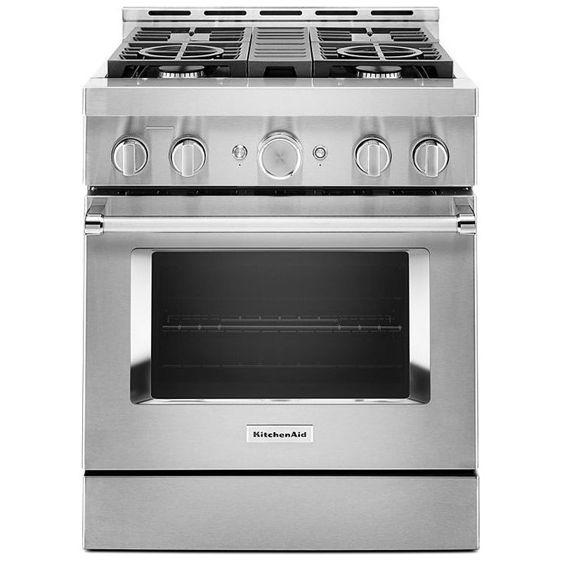 KitchenAid 30" Free Standing Gas Range Stainless Steel PCRichard