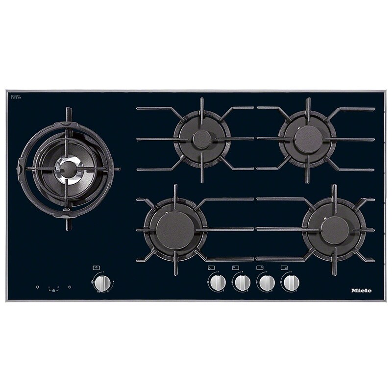 Miele 38" Gas Cooktop with 5 Sealed Burners Black