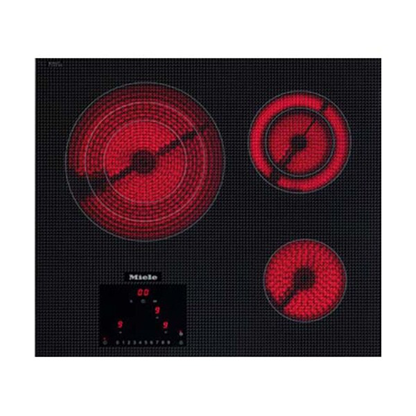 Miele 24" Electric Cooktop with 3 Smoothtop Burners Black PCRichard