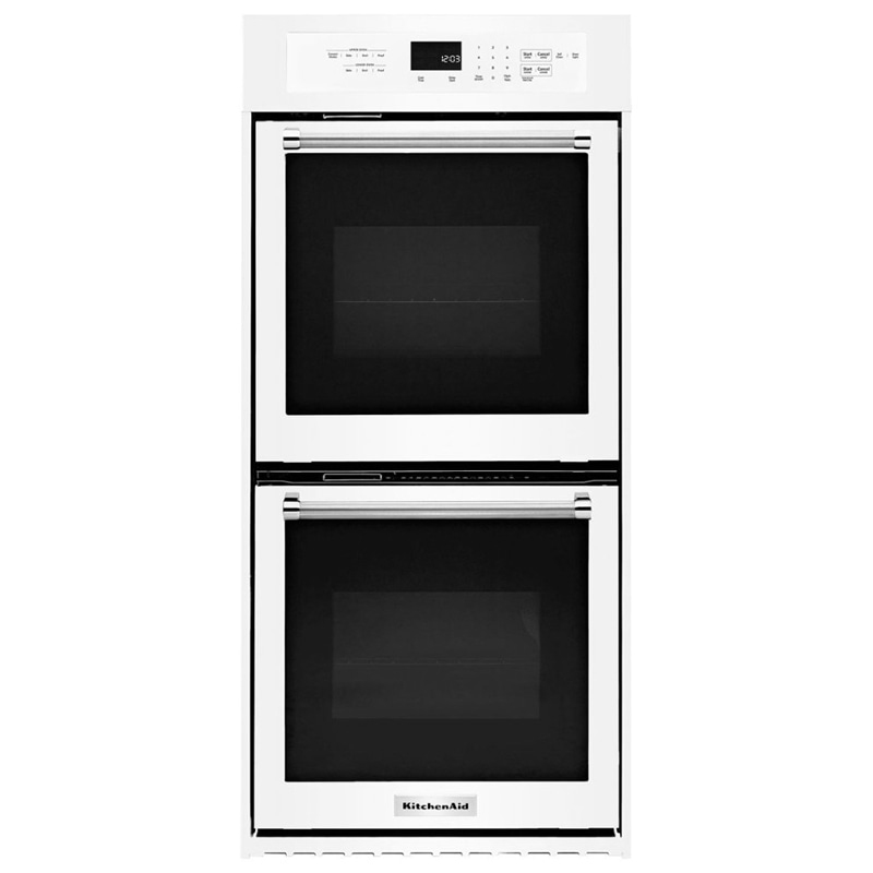 Kitchenaid 24 6 2 Cu Ft Electric Double Wall Oven With True European Convection Self Clean White Pcrichard Com Kodc304ewh - 24 Double Wall Oven Electric White
