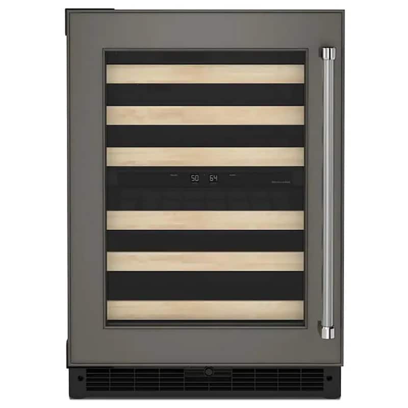KitchenAid 24" Wine Cooler with 46 Bottles Capacity Custom Panel
