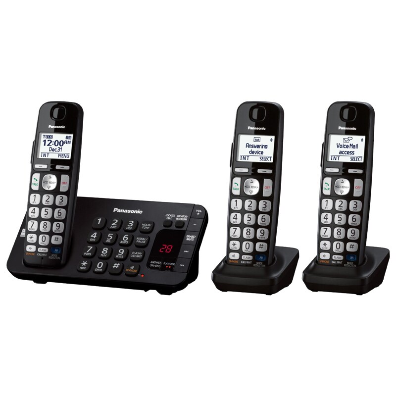Panasonic DECT 6.0 3 Handset Phone System with Caller ID/Call Waiting