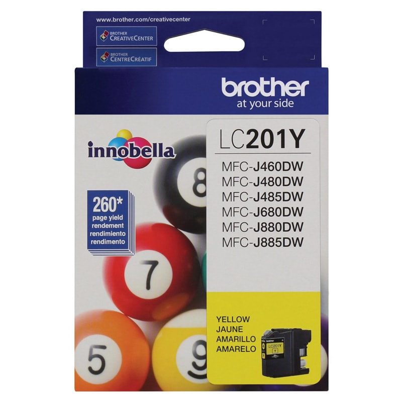 Brother Printer Ink Lc201 2 Brother LC201 Series Yellow Replacement Printer Ink Cartridge