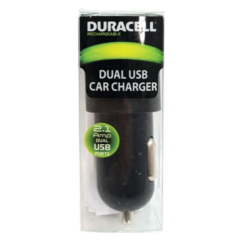 Duracell Dual USB 2.1 Amp Car Charger Black LE2169