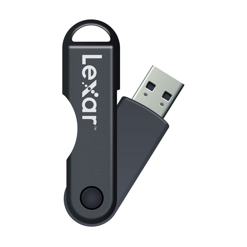 Lexar JumpDrive TwistTurn 32GB USB Flash Drive Gray