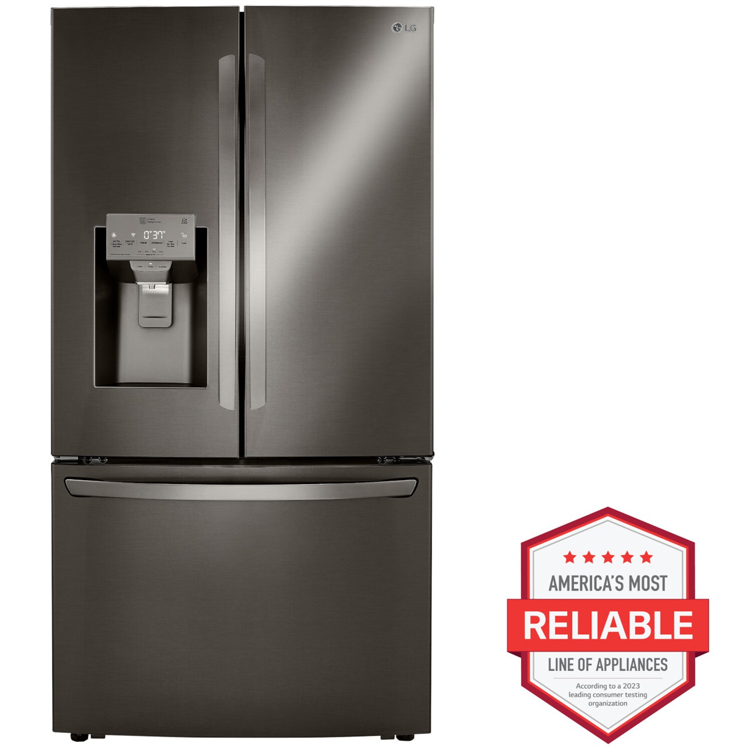 36 23 5 Cu Ft Smart Counter Depth French Door Refrigerator Printproof Black Stainless Steel Pcrichard Com Lrfxc2416d 36 23 5 Cu Ft Smart Counter Depth French Door Refrigerator Printproof Black Stainless Steel Pcrichard Com Lrfxc2416d