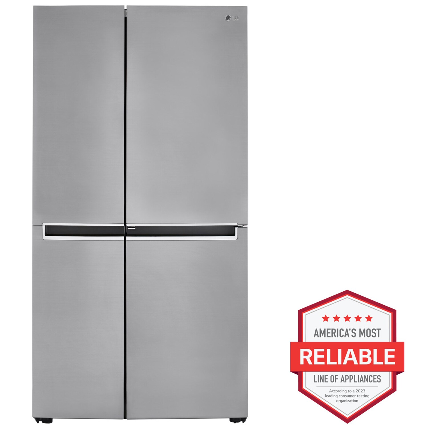 LG 26.8 Cu. Ft. SidebySide Refrigerator Platinum Silver PCRichard