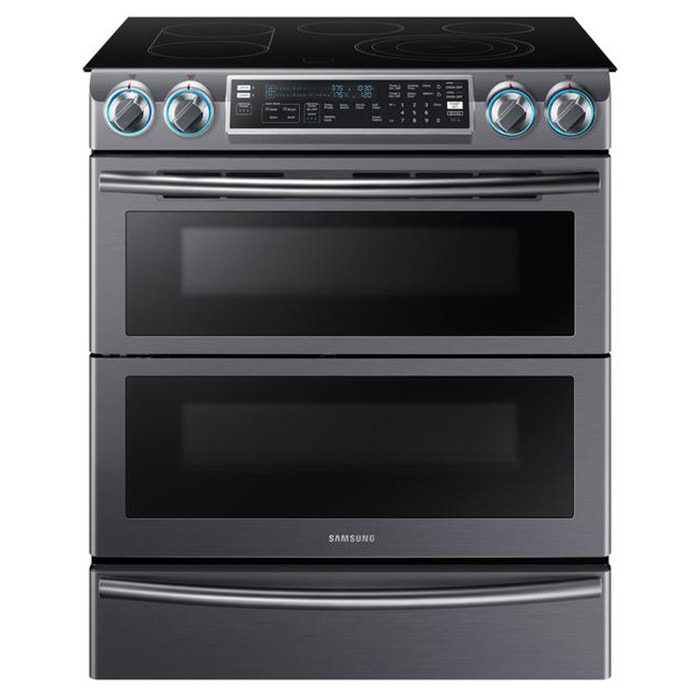Samsung 31" 5Burner SlideIn Electric Range Black Stainless