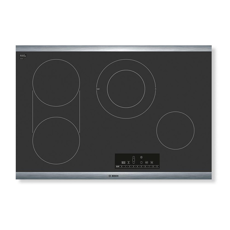 Bosch 800 Series 30" Electric Cooktop with 4 Smoothtop Burners Black