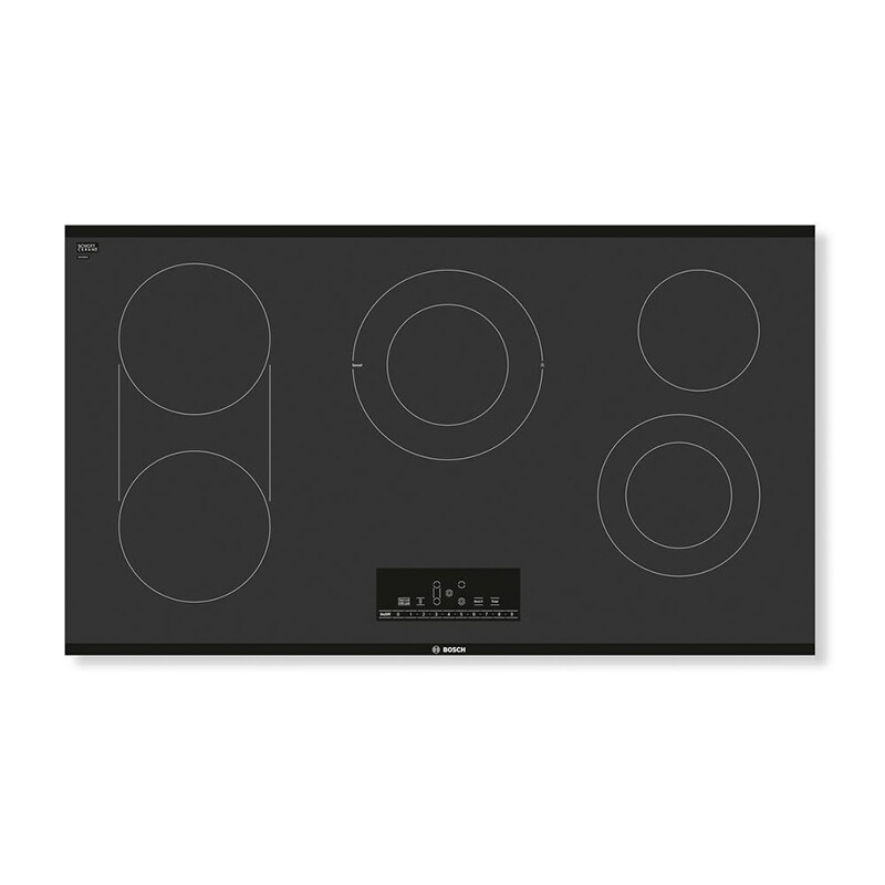 Bosch 800 series 36" Electric Cooktop with 5 Smoothtop Burners Black