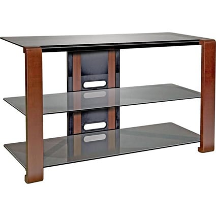 tv stand metal glass bell shelf pcrichard