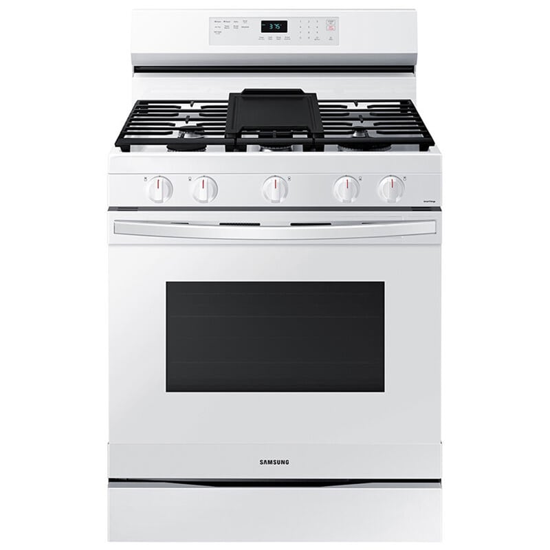 Samsung 30" Freestanding Gas Range with 5 Sealed Burners, Griddle, 6.0