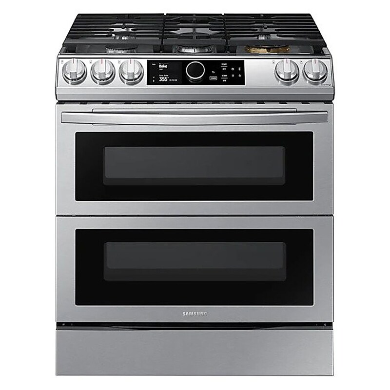 Samsung 30" SlideIn Dual Fuel Range with 5 Sealed Burners, Grill, 3.4