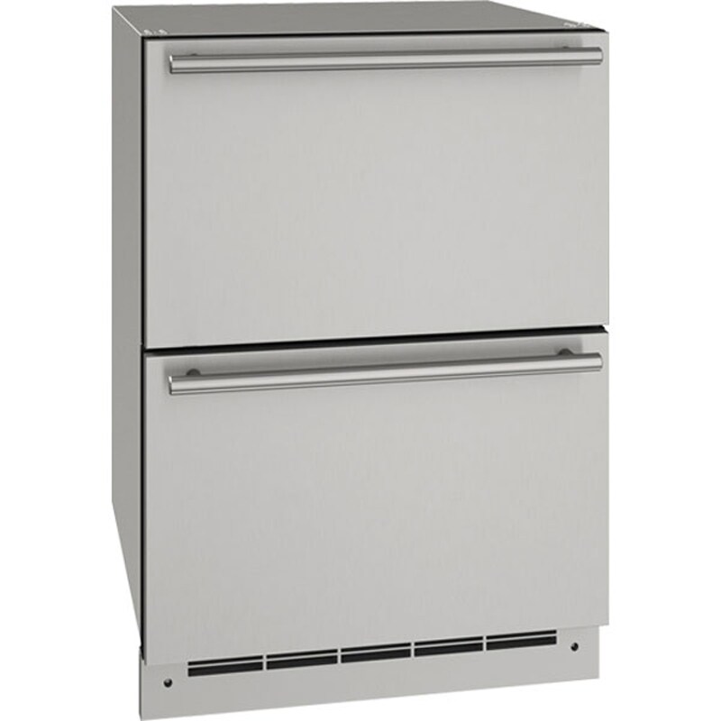 ULine 24" Outdoor Double Refrigerator Drawers Stainless Steel