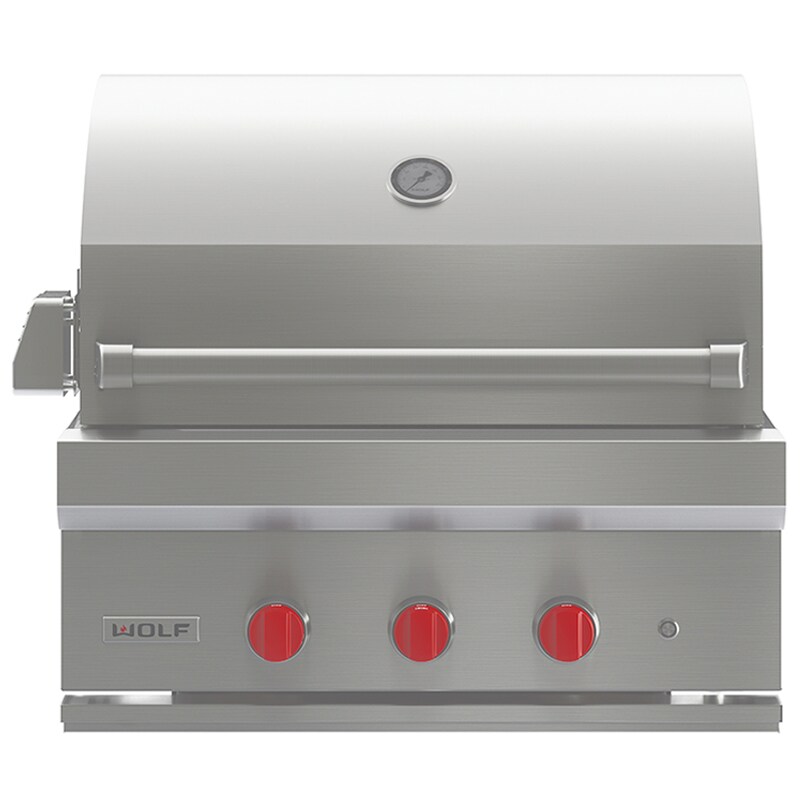 Wolf Designer 30" BuiltIn 3Burner Natural Gas Grill with Rotisserie