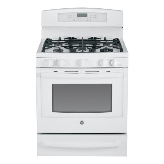 GE Profile 30" Free Standing Gas Range White