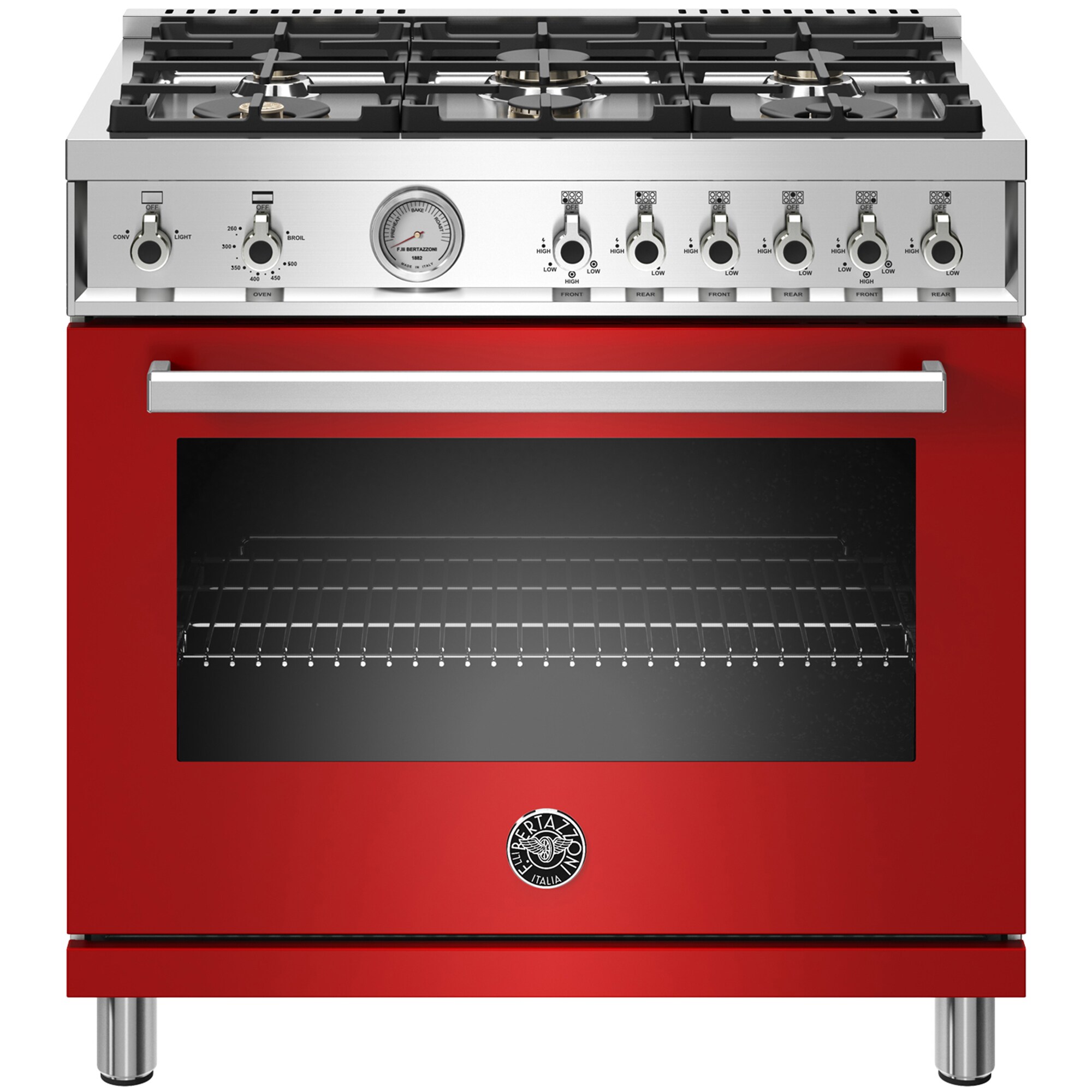 Bertazzoni Professional Series 36" 6Burner Free Standing Gas Range