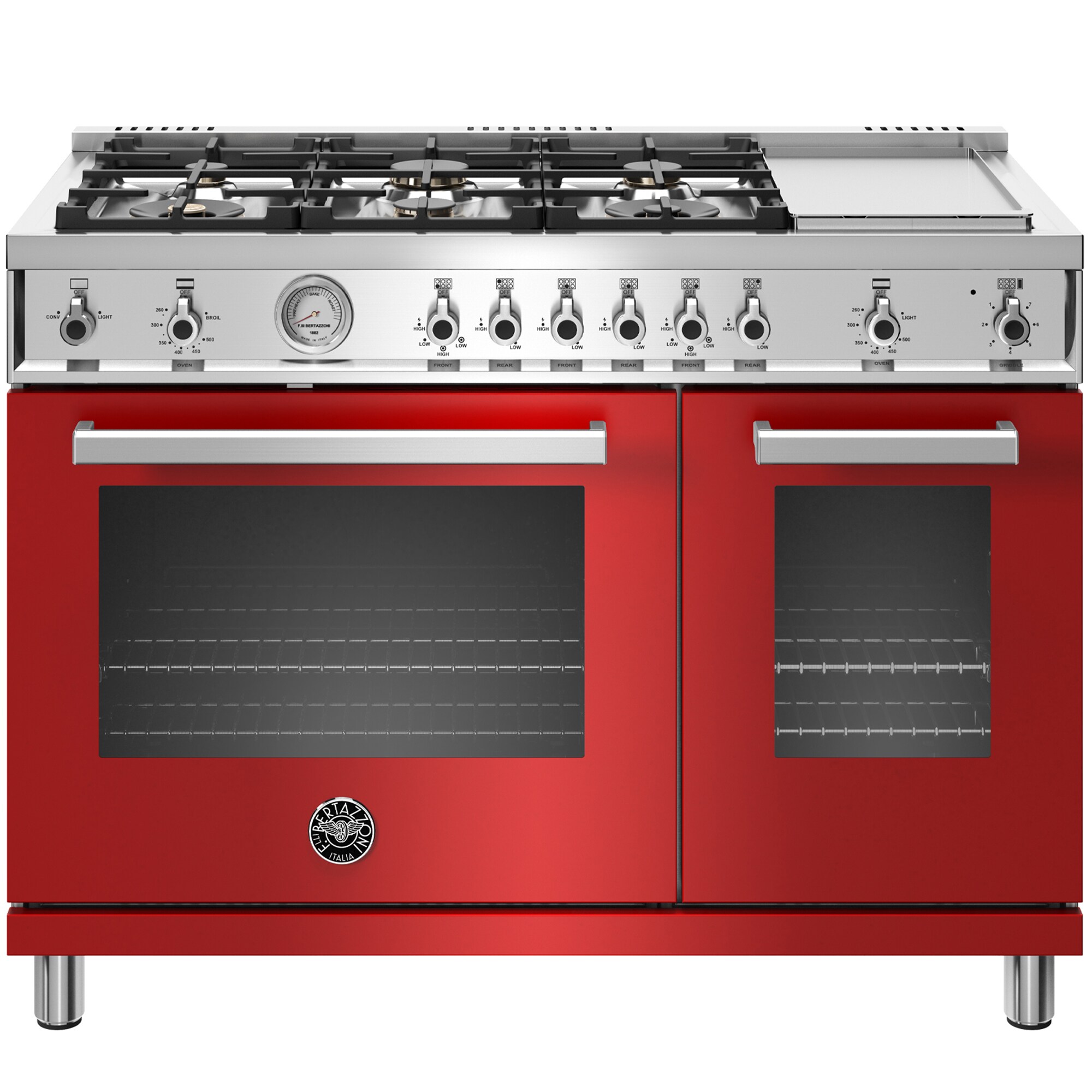 Bertazzoni Professional Series 48" Freestanding Gas Range with 6 Sealed