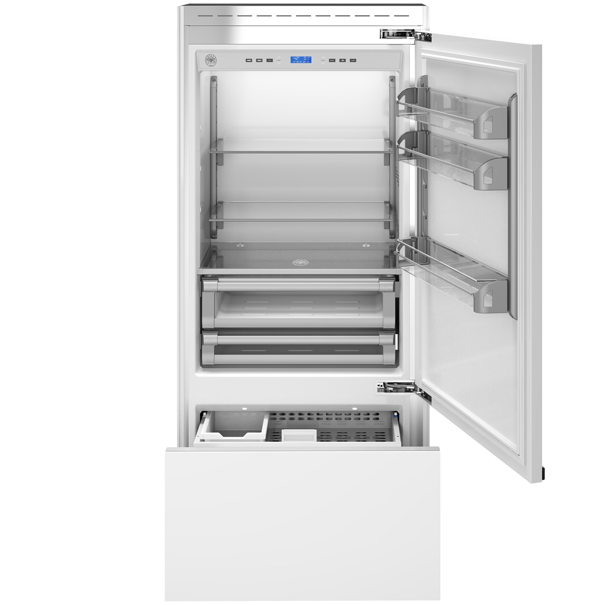 Bertazzoni 36 Built In Bottom Freezer Refrigerator With Ice