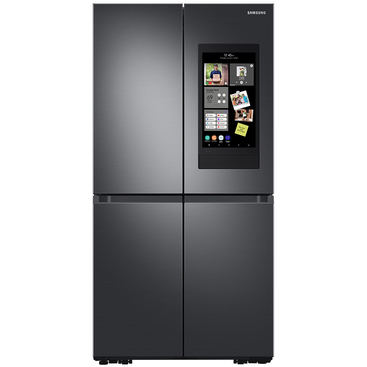 Samsung 22.5 Cu. Ft. 4 Door French Door Refrigerator Fingerprint Resistant Black Stainless