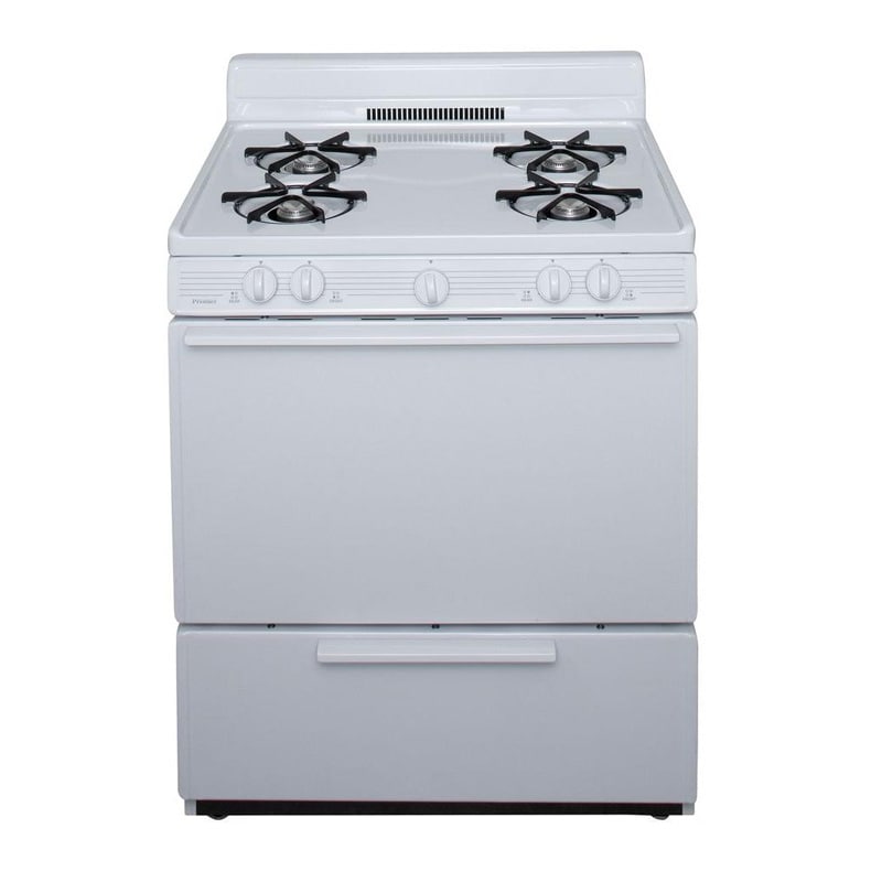 Premier 30" 4Burner Free Standing Gas Range White
