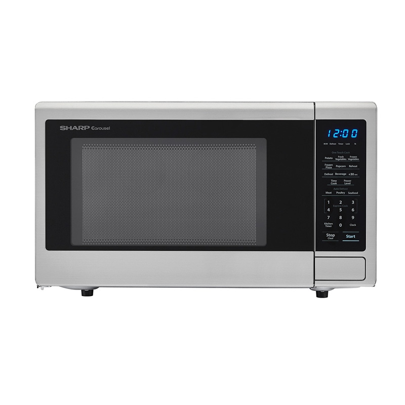 Sharp 20" 1.1 Cu. Ft. Countertop Microwave with 10 Power Levels Stainless Steel PCRichard