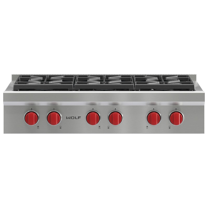 Wolf 36" ProStyle Gas Rangetop with 6 Burners LP Stainless Steel