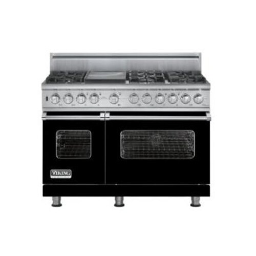 Viking 48" Free Standing Dual Fuel Range Black
