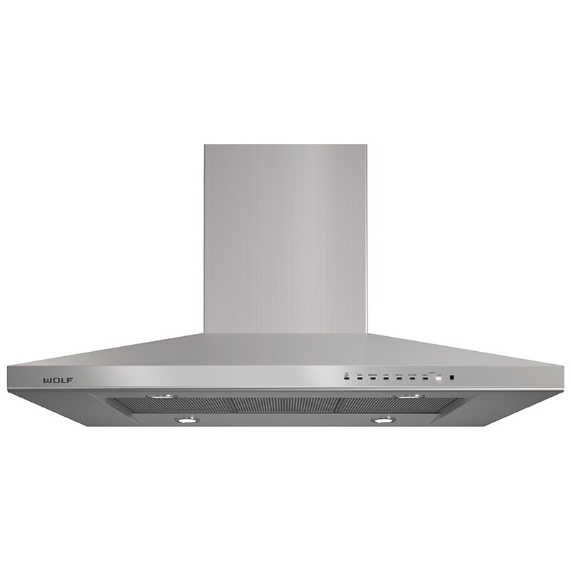 Wolf 42" Island Chimney Range Hood with 1,200 CFM, 3 Speeds and Light