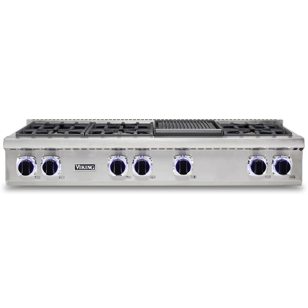 Viking 7 Series 48" Gas SlideIn Cooktop with 6 Sealed Burners, Griddle
