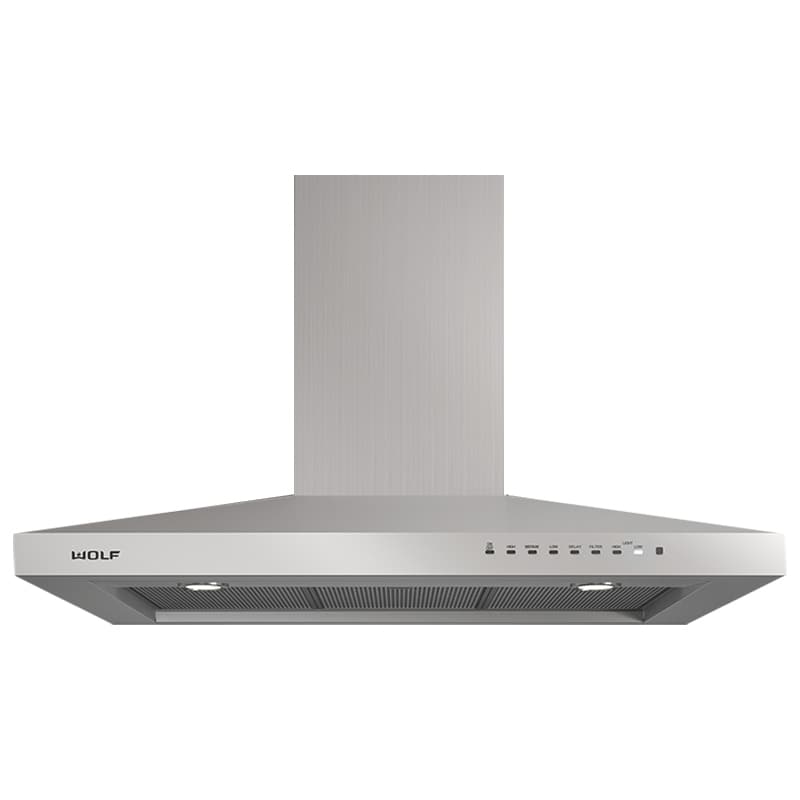 Wolf 36" Wall Mount Chimney Range Hood Stainless Steel PCRichard