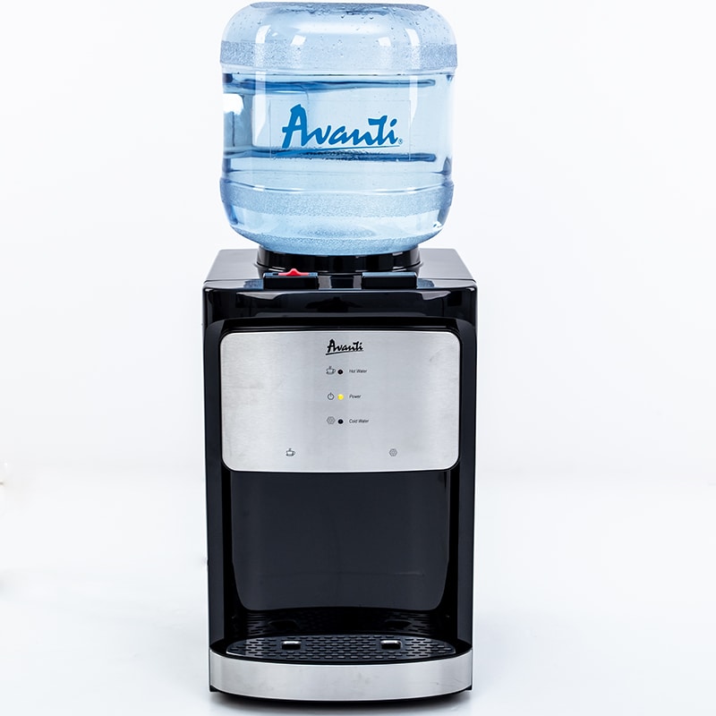Avanti Hot And Cold Tabletop Water Dispenser Black and Stainless