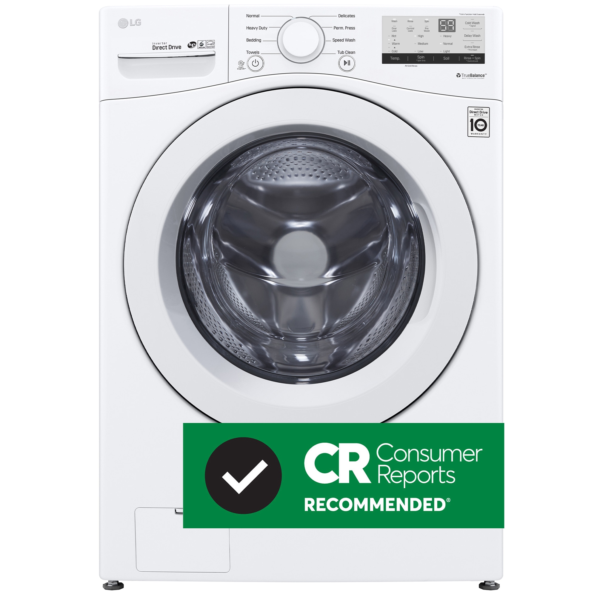 LG Front Loading 4.5 Cubic Foot Washer WM3400CW