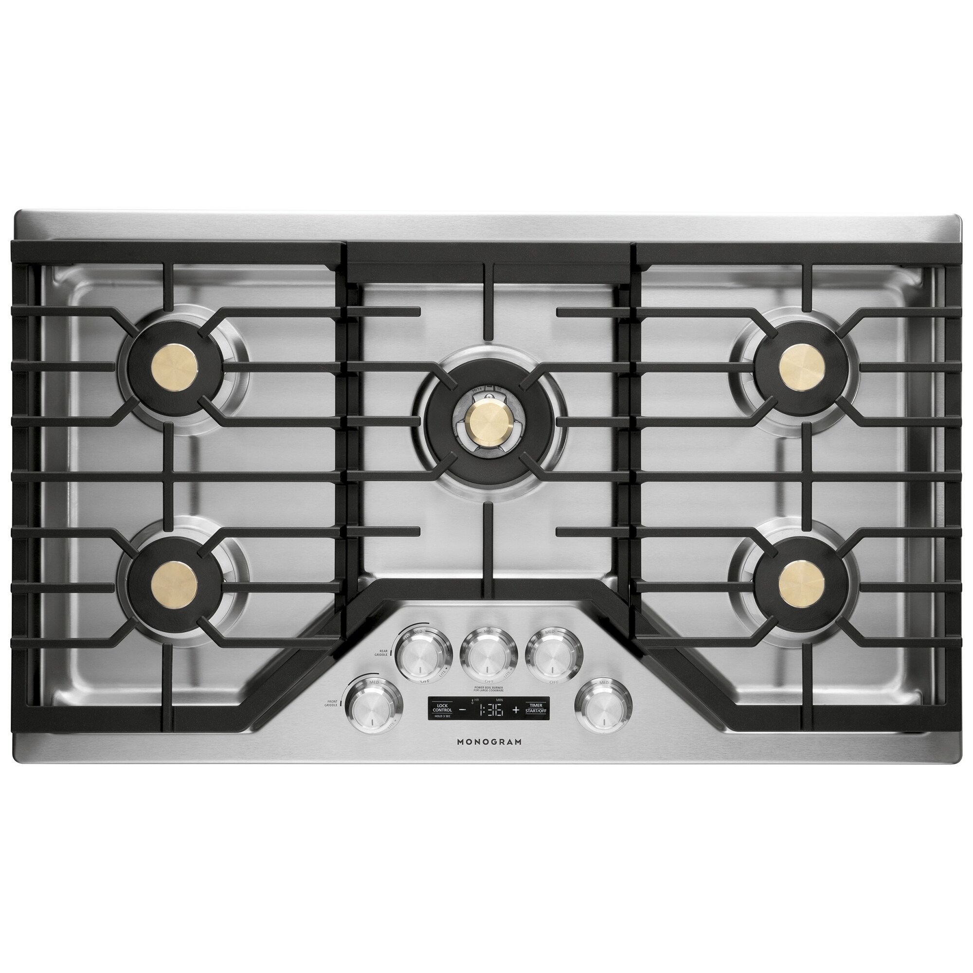 Monogram 36" Gas Smart Cooktop with 5 Sealed Burners & Griddle