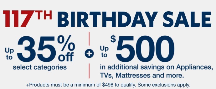117th Birthday Sale