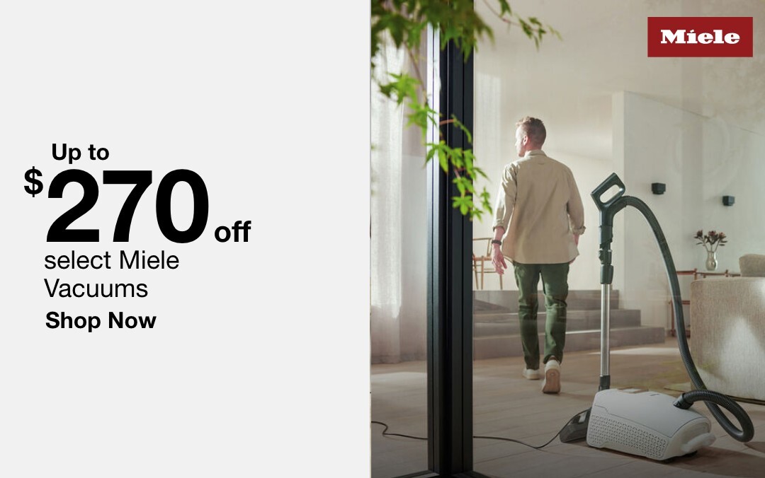 up to 270 dollars off select miele vacuums shop now