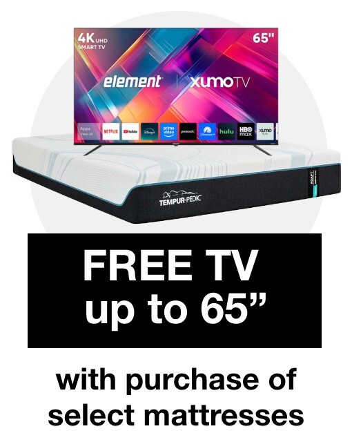 Free tv up to 65" with select mattress