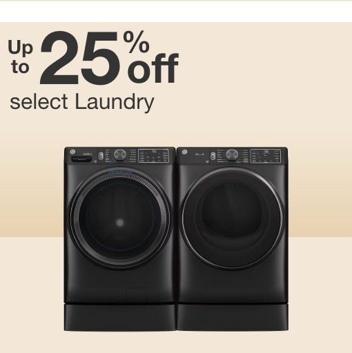 up to 25% off select laundry